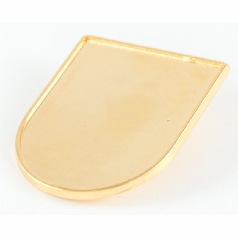 Premium badge shield 29x36.5 gold pin clasp & clear dome